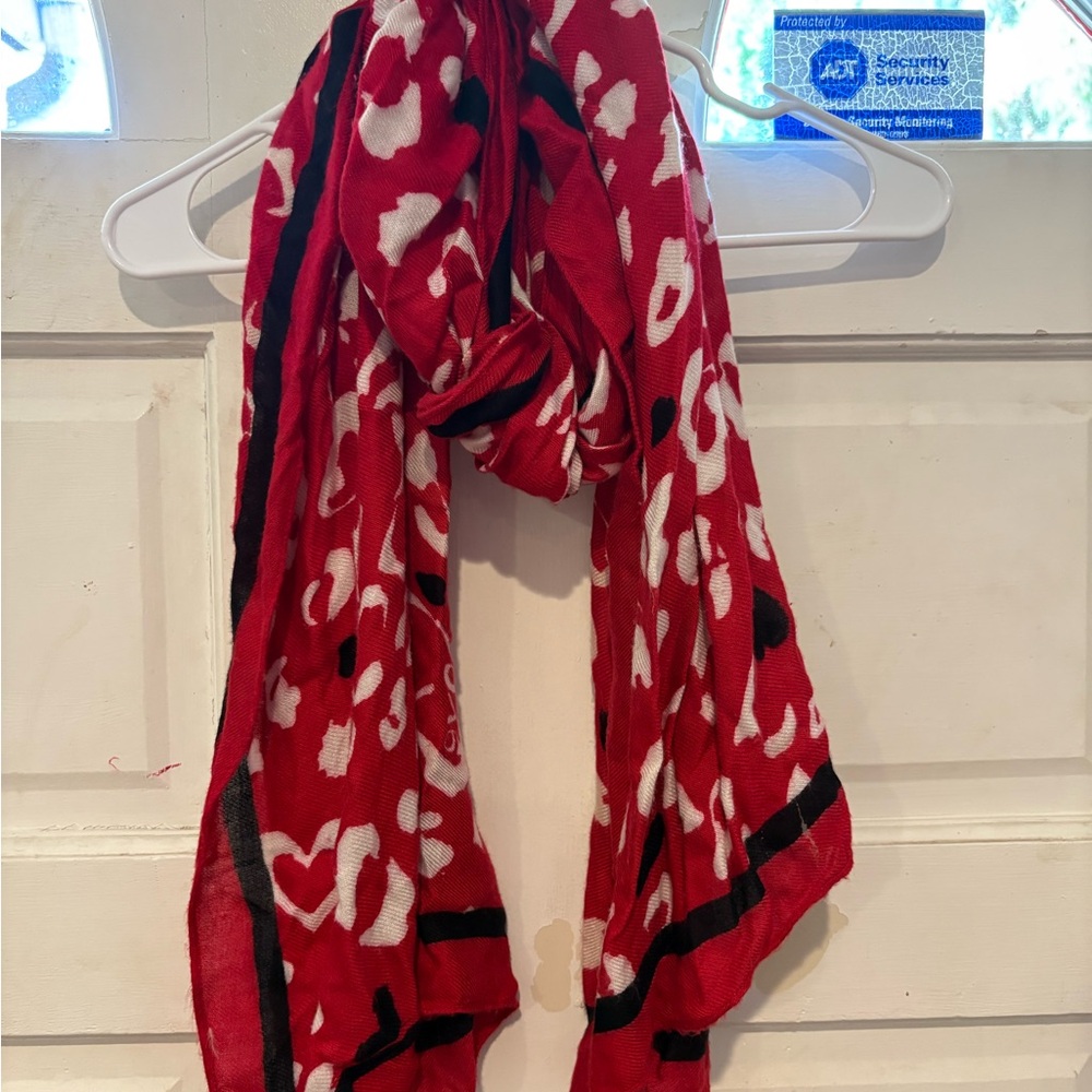 Chico's Red and White Scarf